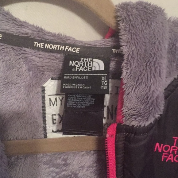 The North Face fuzzy hooded jacket!! Sz XL 💕💕 - Picture 4 of 8